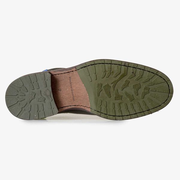Wool lined black calf&rsquo;s leather lace shoe