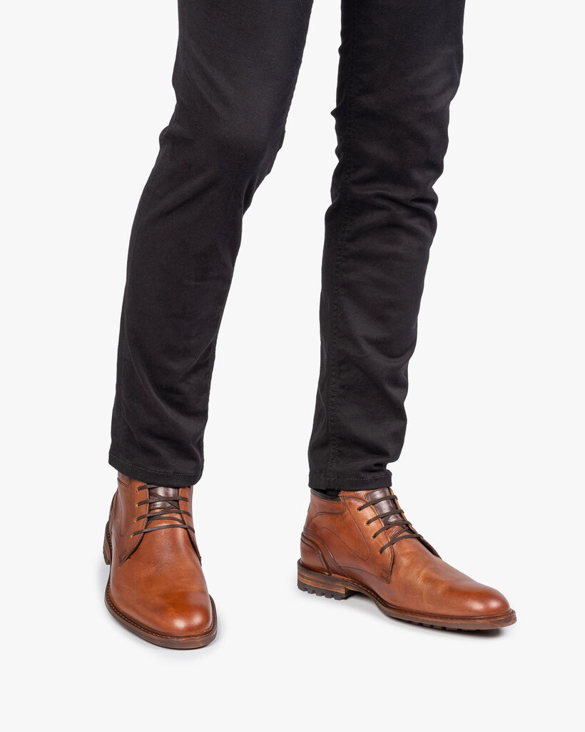 Crepi boot calf leather cognac