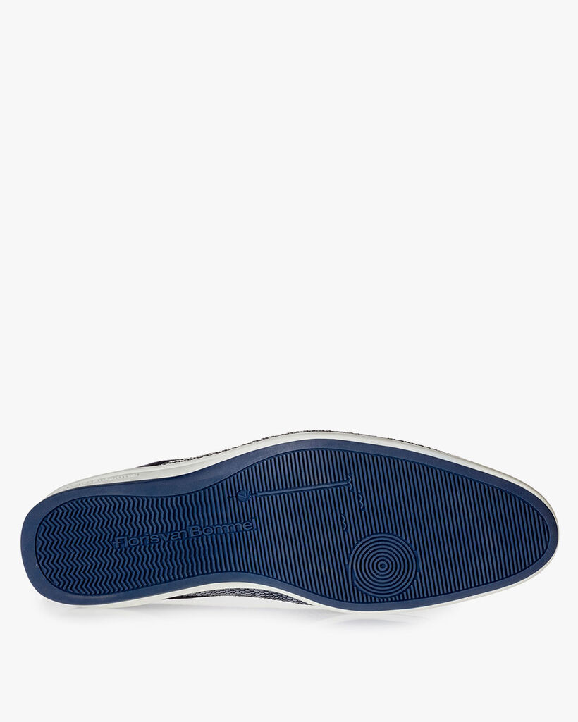 Blue braided lace shoe