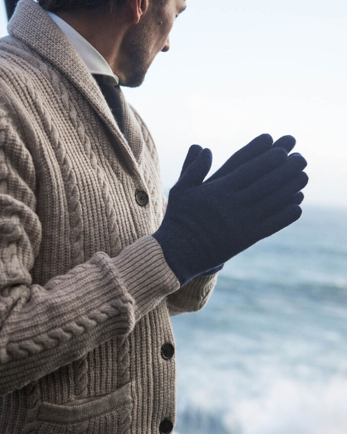 Gloves wool blue