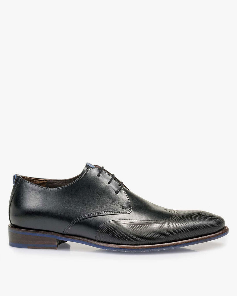 Lace shoe calf leather black