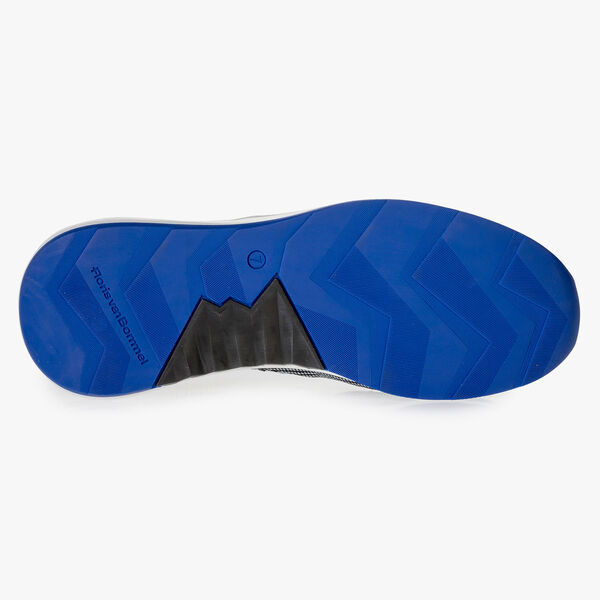 Premium blue and yellow suede leather sneaker