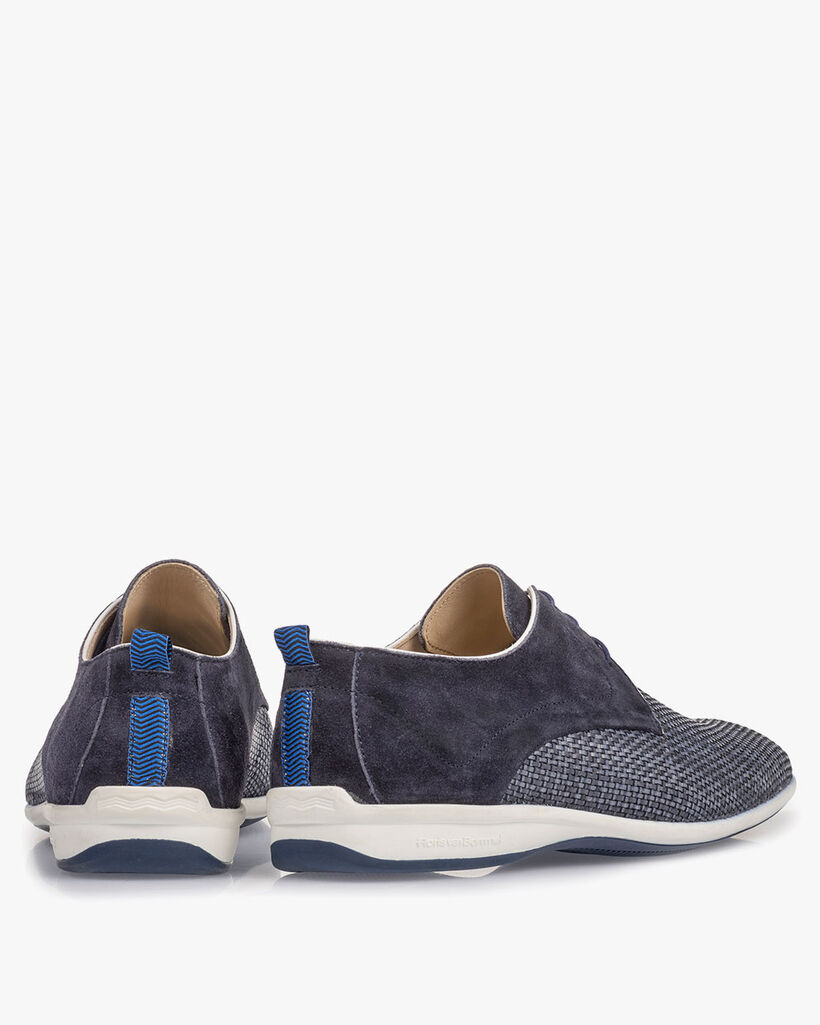 Blue braided lace shoe
