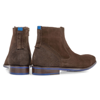 Chelsea boot brown suede leather
