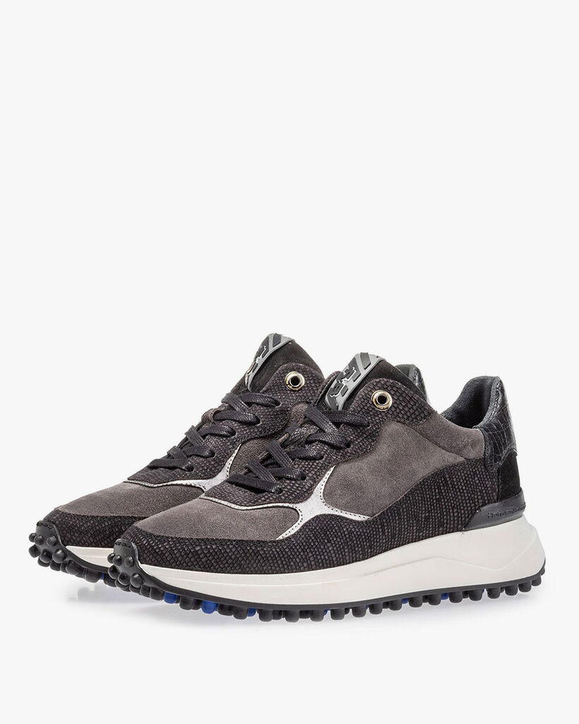 Noppi sneaker suede leather black