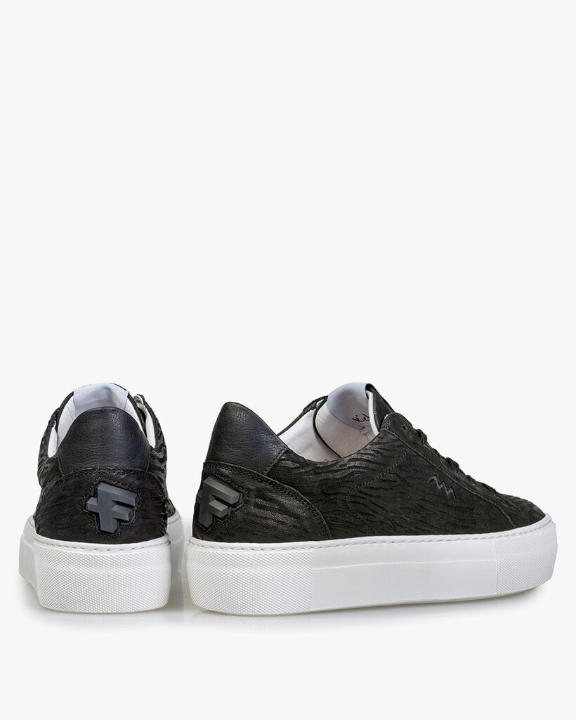 Sneaker printed leather black