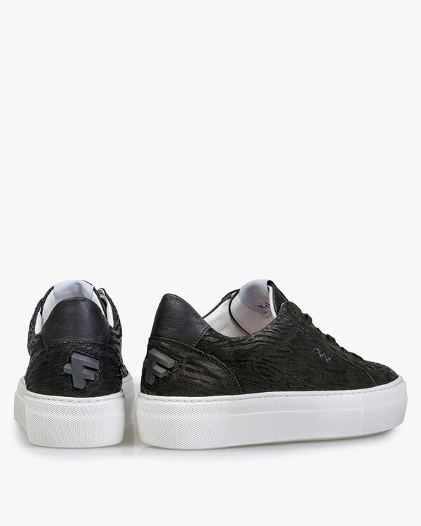 Sneaker printed leather black