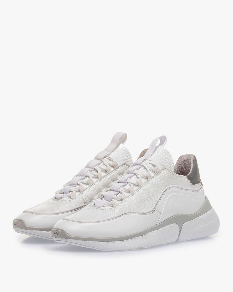 White calf leather sneaker