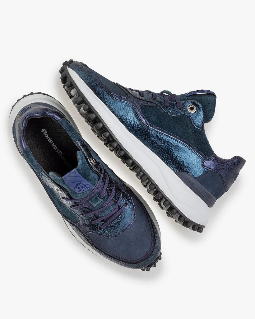Noppi leather blue