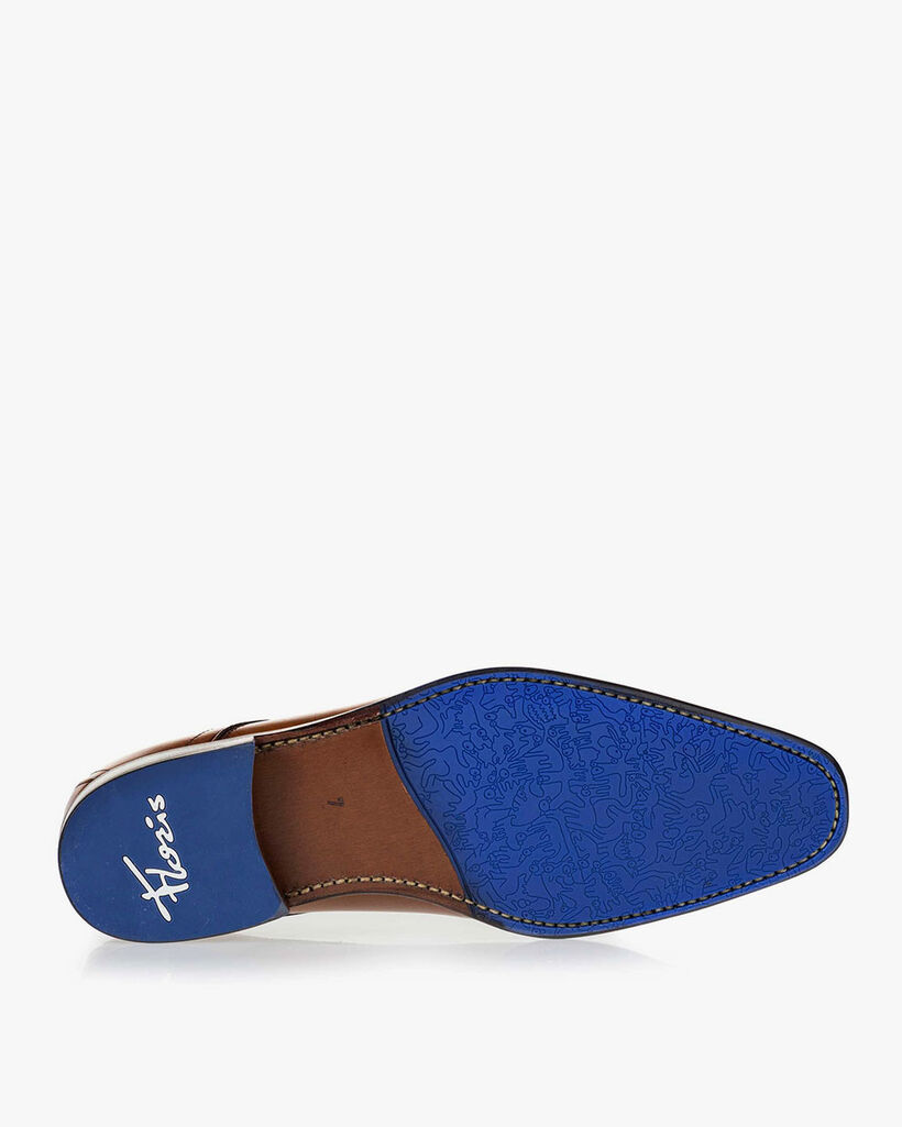 Lace shoe calf leather cognac