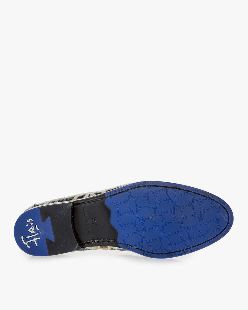 Black leather loafer print