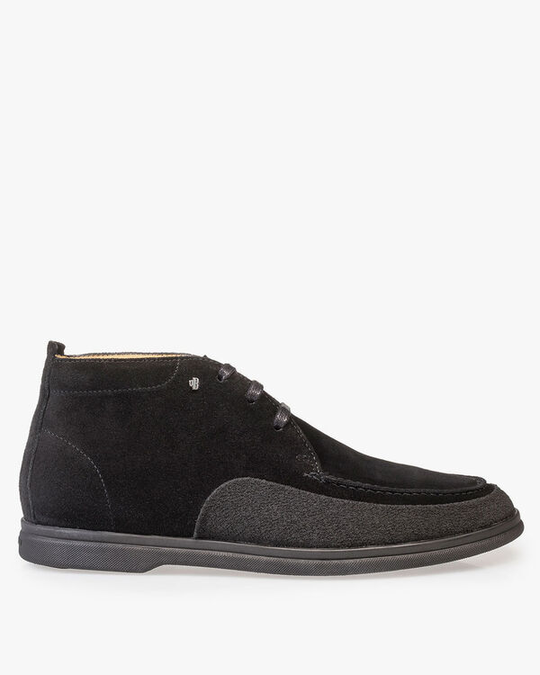 Mid-high suede leather lace boot