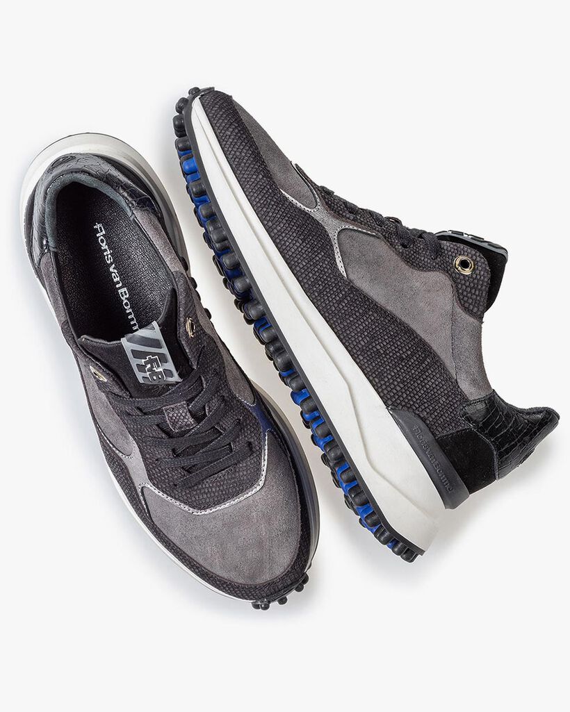 Noppi sneaker suede leather black