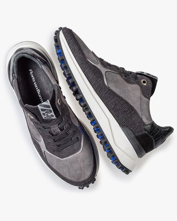 Noppi sneaker suede leather black