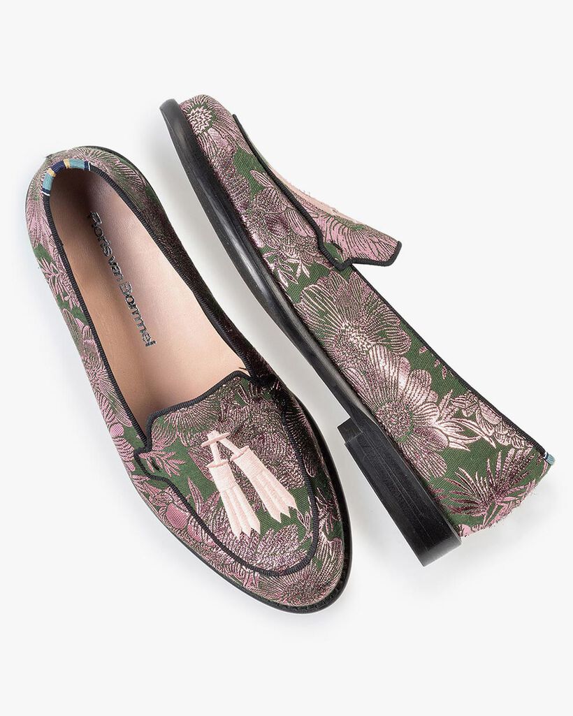 Loafer green with print