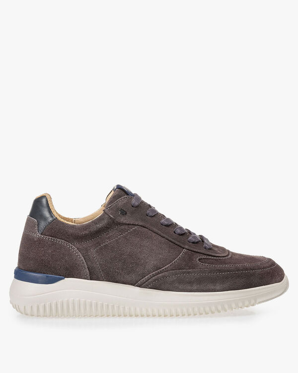 Grey suede leather sneaker