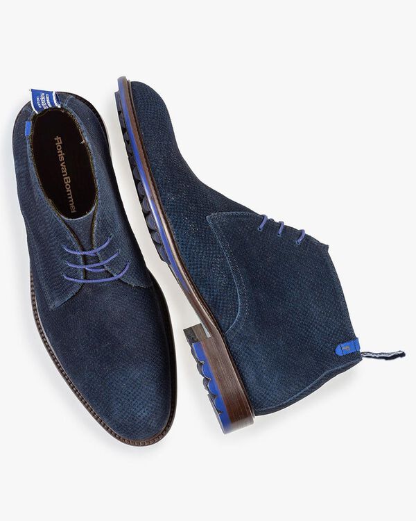 Boot dark blue with print
