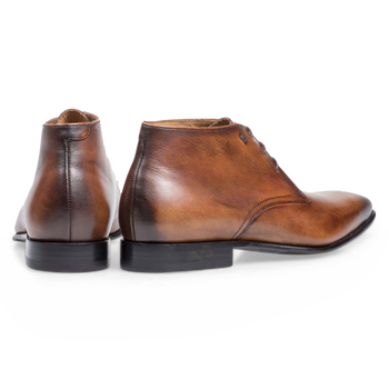 Calf leather lace shoe cognac