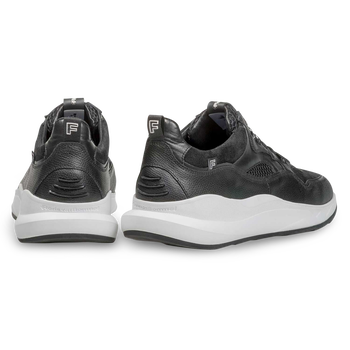 Black calf leather sneaker