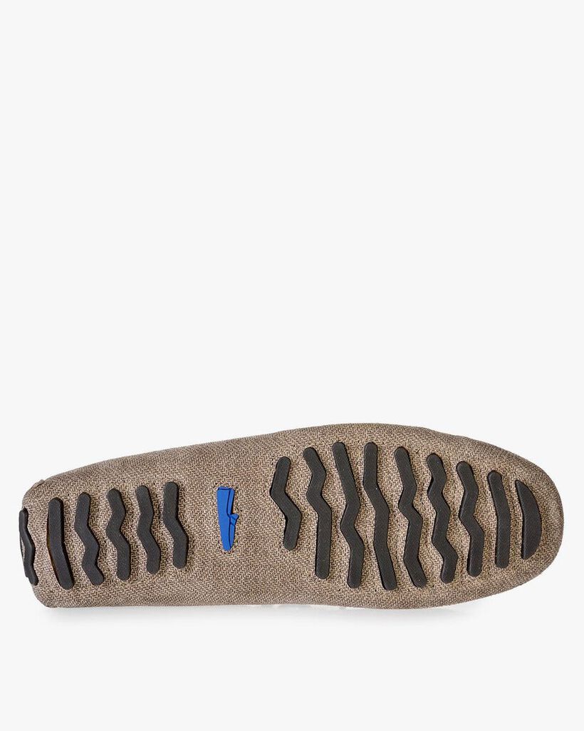 Calf suede leather moccasin