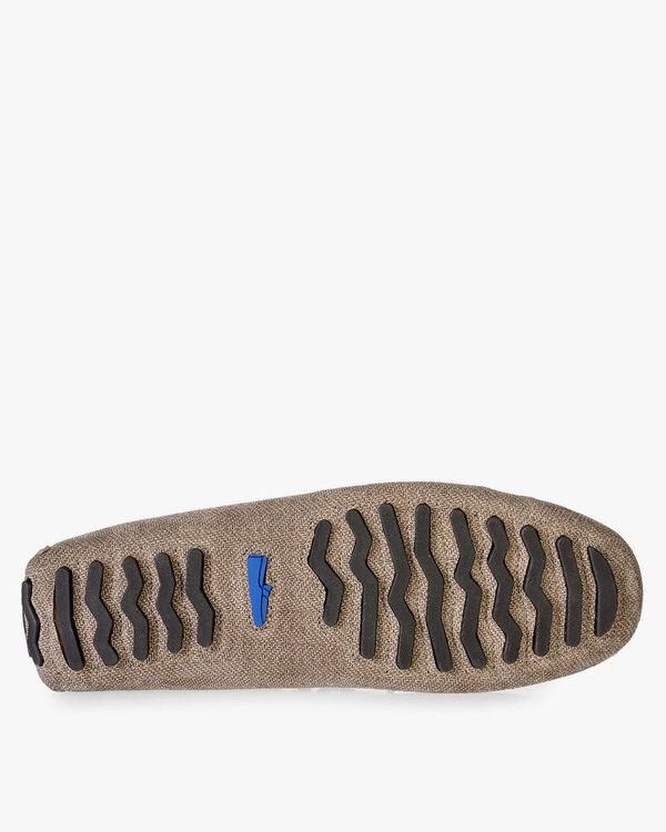 Calf suede leather moccasin