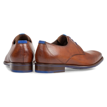 Lace shoe calf leather dark cognac