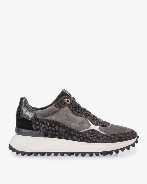 Noppi sneaker suede leather black