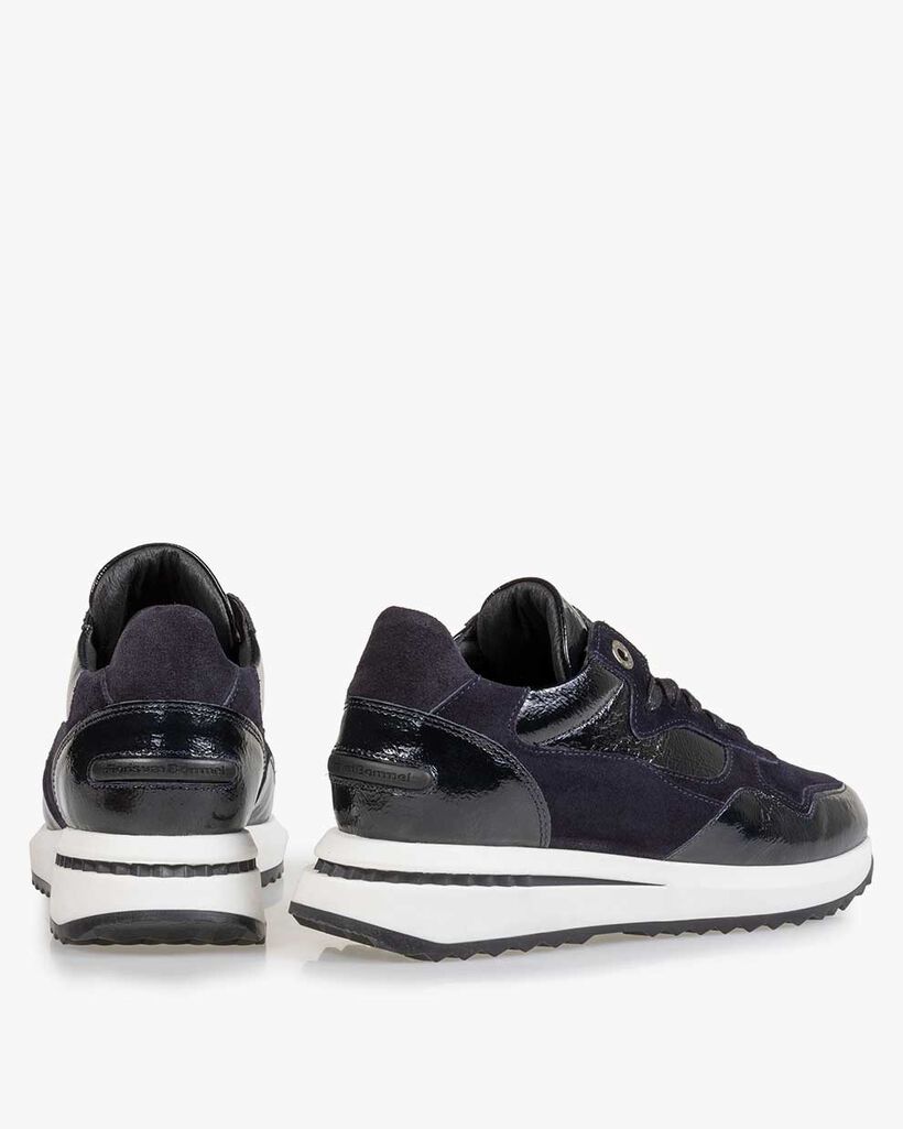 Sneaker patent leather blue