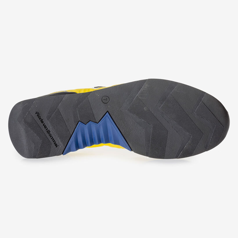 Yellow suede leather sneaker