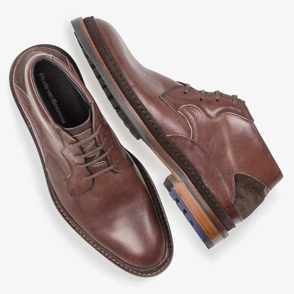 Red-brown calf leather boot