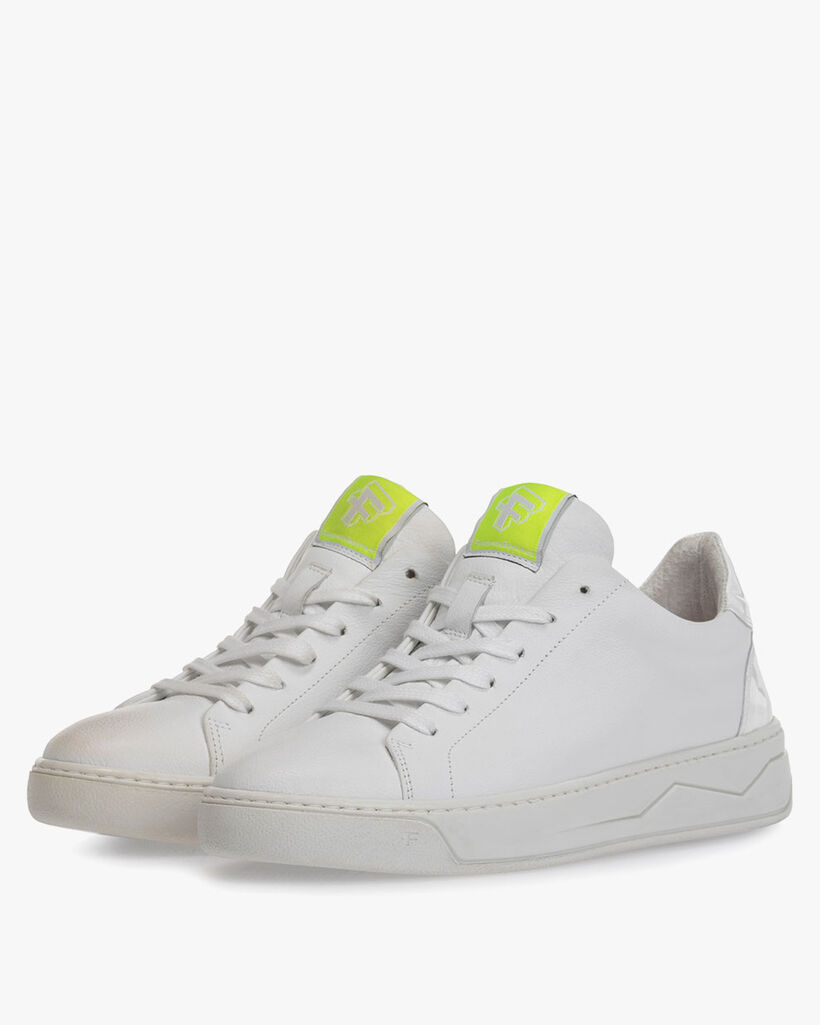 Sneaker printed leather white
