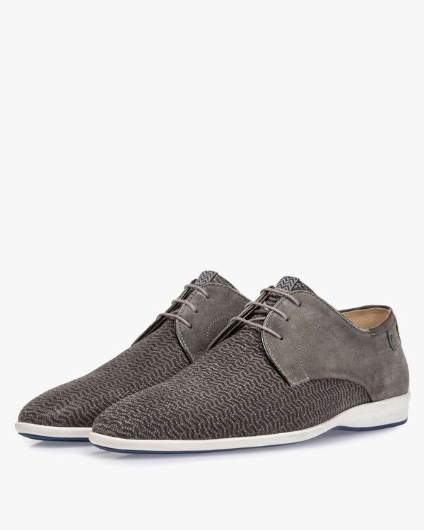 Lace shoe nubuck taupe