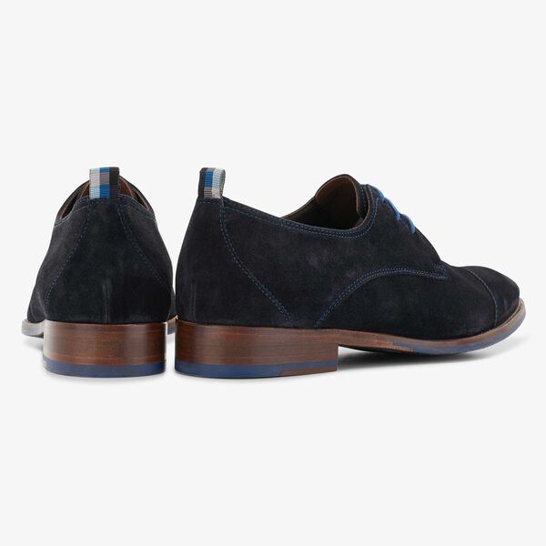 Blue suede lace shoe