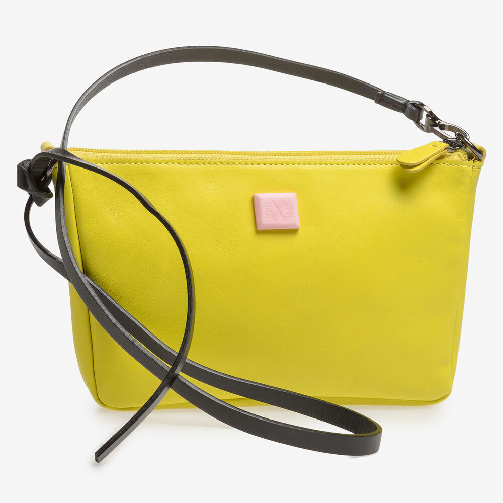 Yellow nappa leather bag