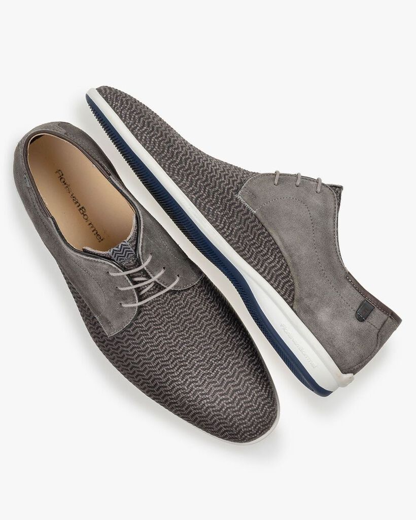 Lace shoe nubuck taupe