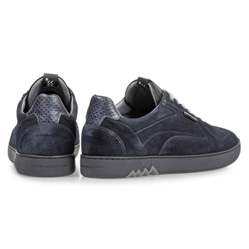 Sneaker dark blue suede leather