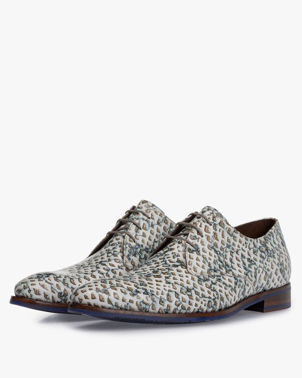 Lace shoe leather sand-coloured