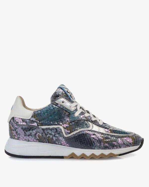 Nineti printed leather blue