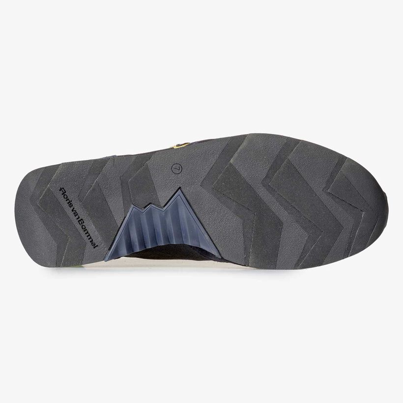 Blue / grey sneaker with yellow details