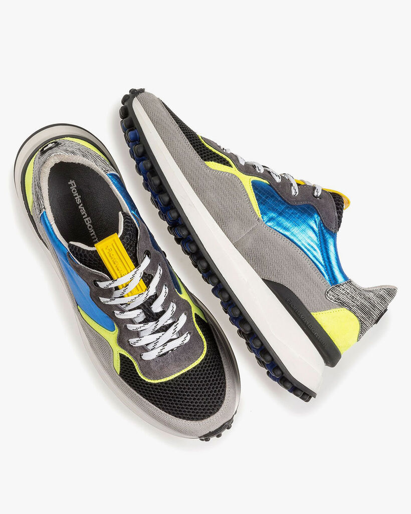 Multi-colour sneaker yellow/blue