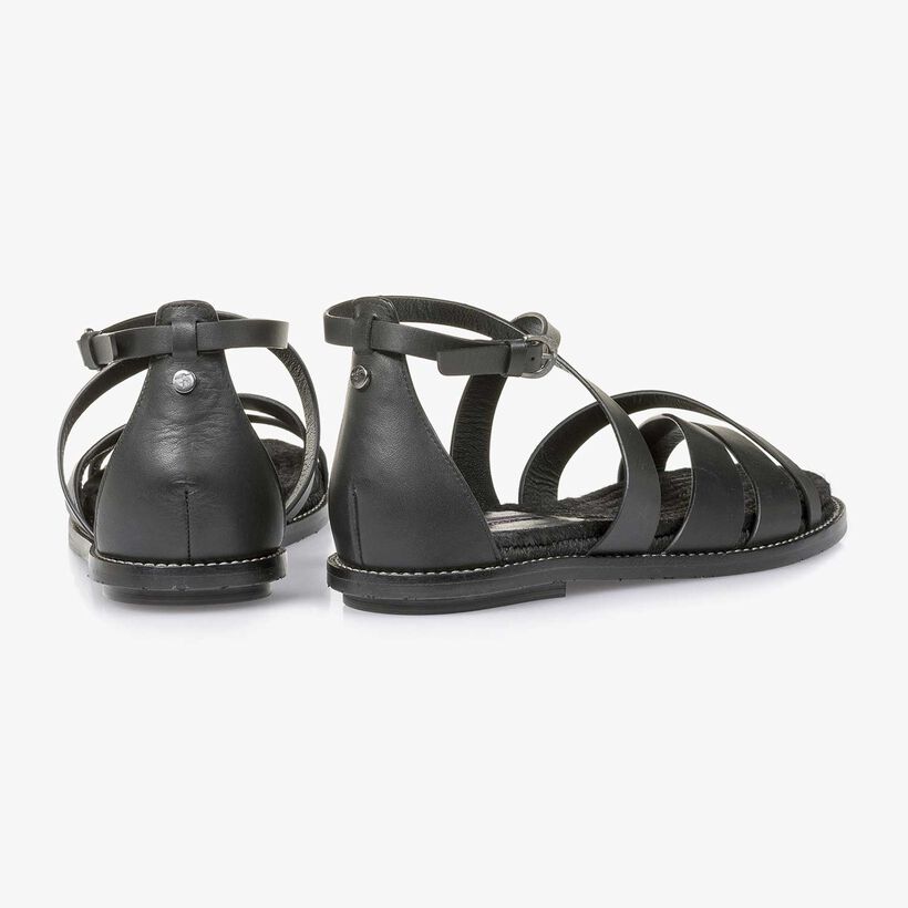 Black leather sandal