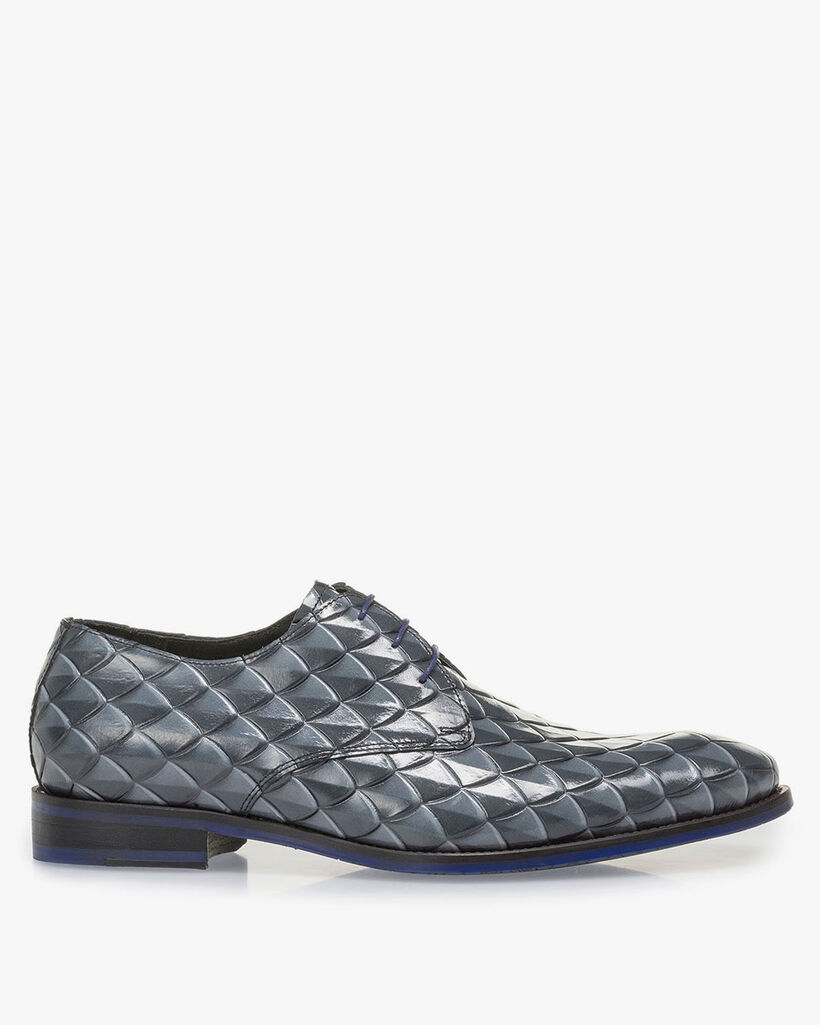 Premium grey lace shoe with print