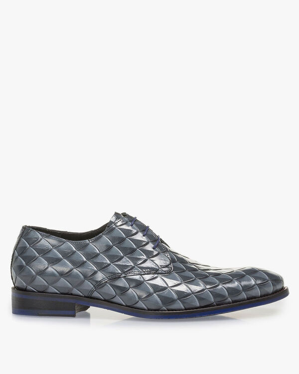 Premium grey lace shoe with print