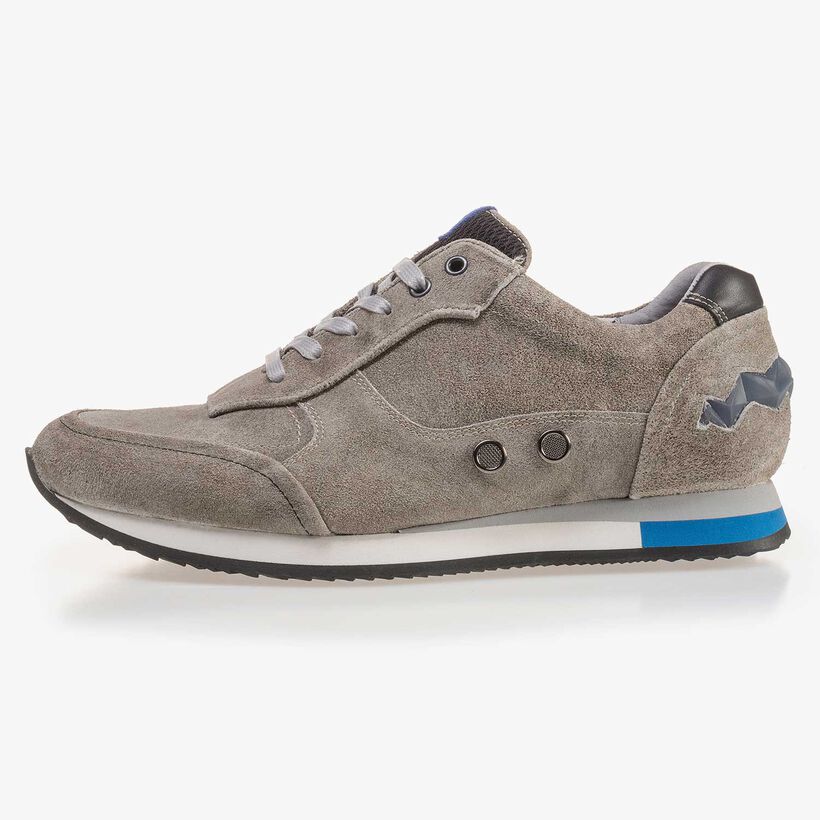 Olive green suede leather sneaker