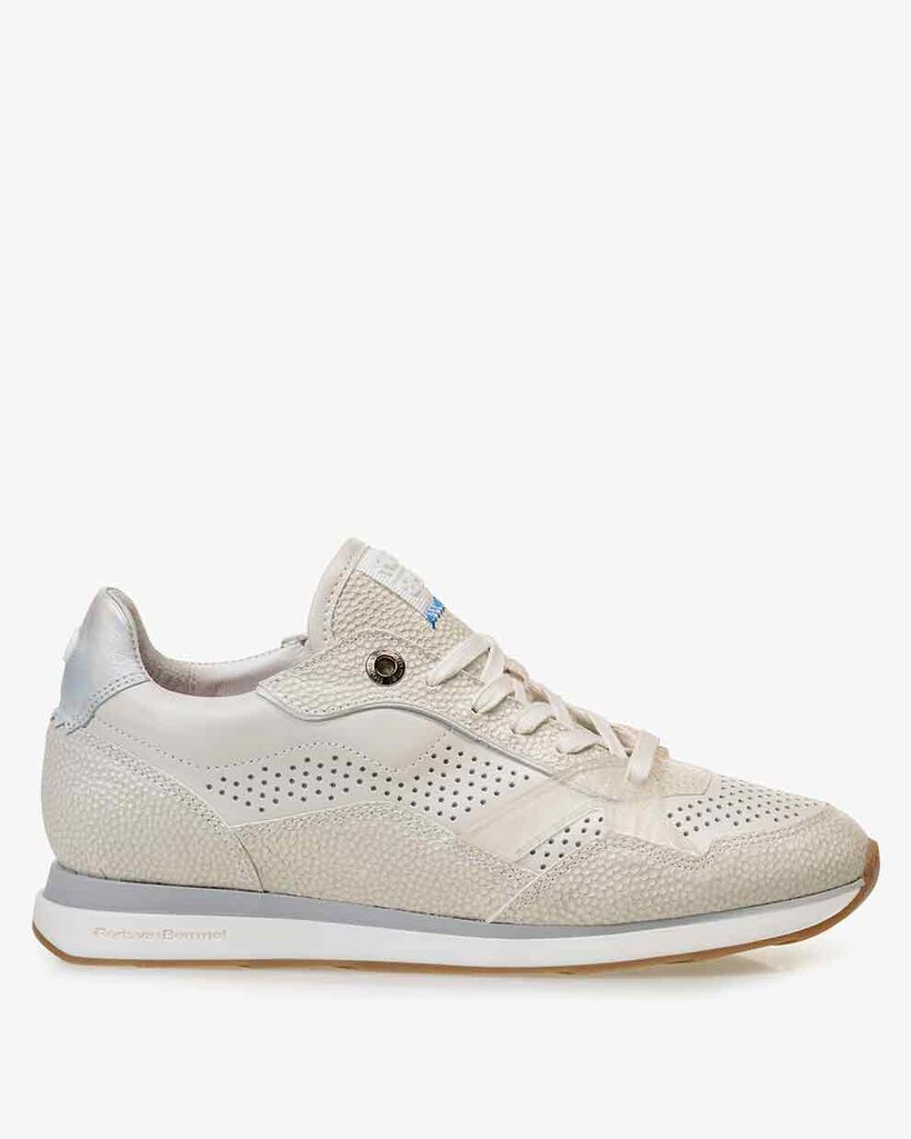 Sneaker printed leather off-white