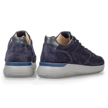 Blue suede leather sneaker