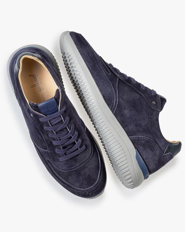 Blue suede leather sneaker
