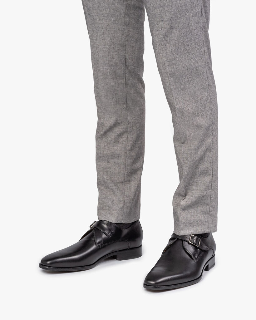 Monk strap calf leather black