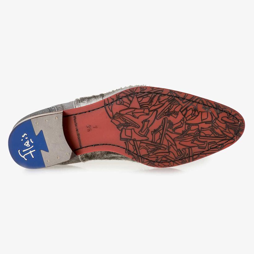 Off-white premium pony hair lace shoe with print