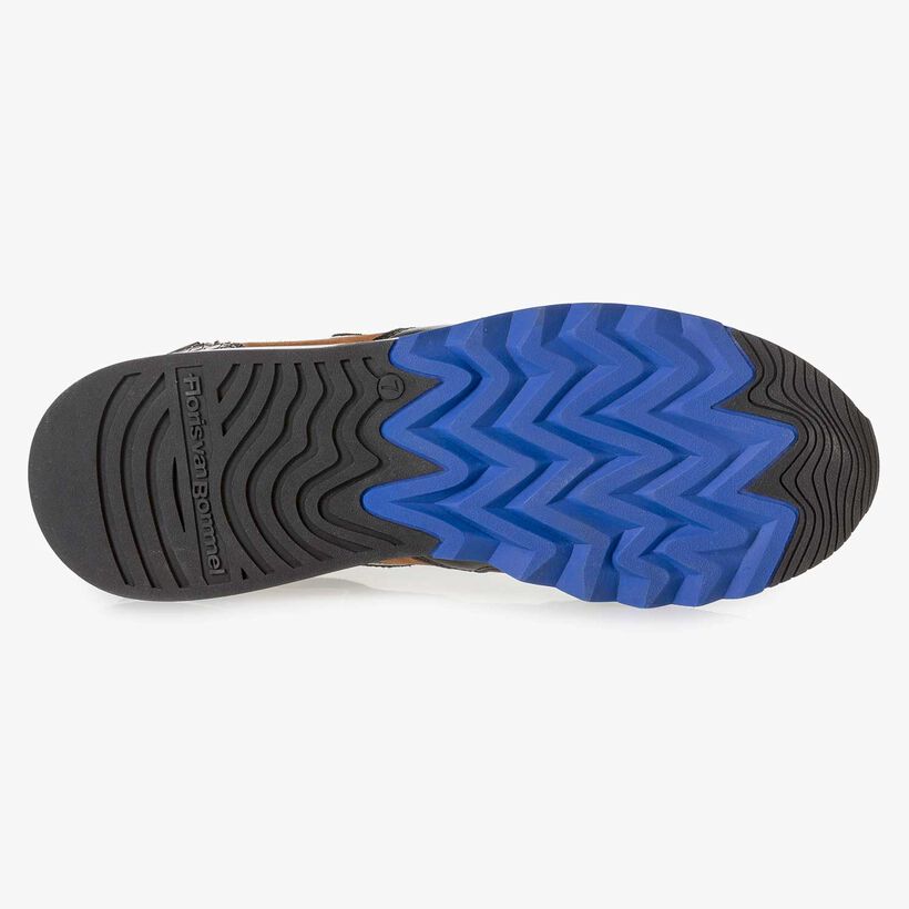 Multi-coloured suede leather sneaker